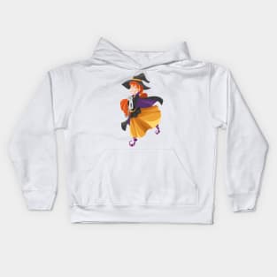 Cartoon Witch Girls Gift Kids Hoodie